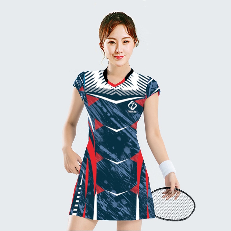 비치 테니스 배드민턴 드레스 여성 정장, 빠른 건조 슬림 피트니스 가을 한국 대형 테니스 경연 대회 의류